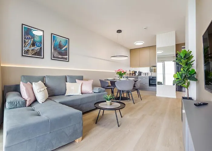 דירה Zachod Slonca Z Widokiem Na Morze 320 -perlowa Przystan-holiday סיאנוז'טי